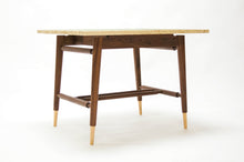Load image into Gallery viewer, Carnegie Occasional Table | walnut end table with stone top
