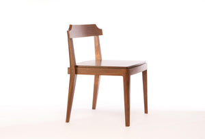 Low-Back Dining Chair | walnut accent chair