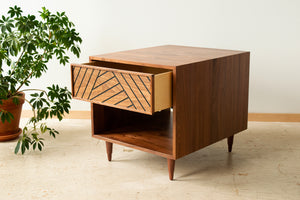 SLW Side Table - modern walnut side table & nightstand